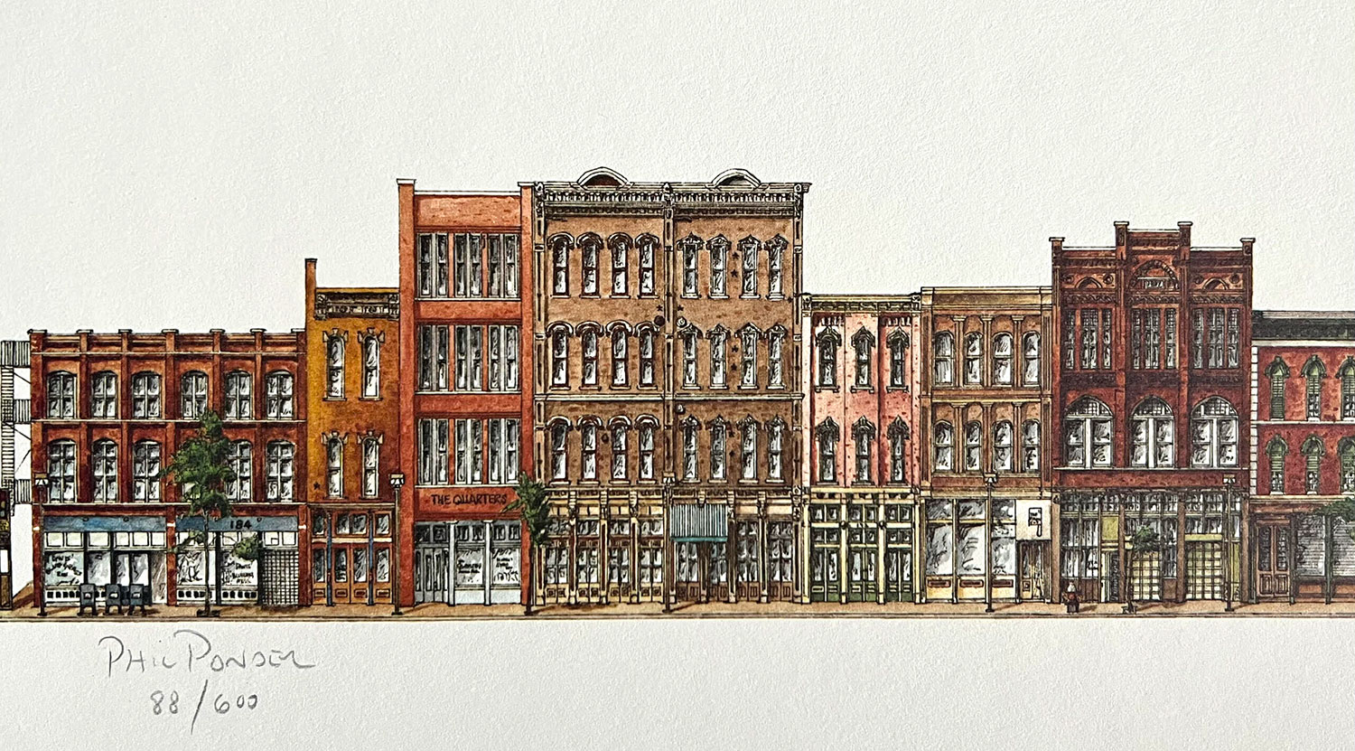 Phil Ponder’s original artwork of “Market Street Too”