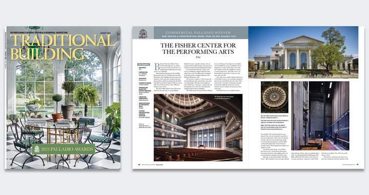 Traditional Building Magazine – 2023 Palladio Awards